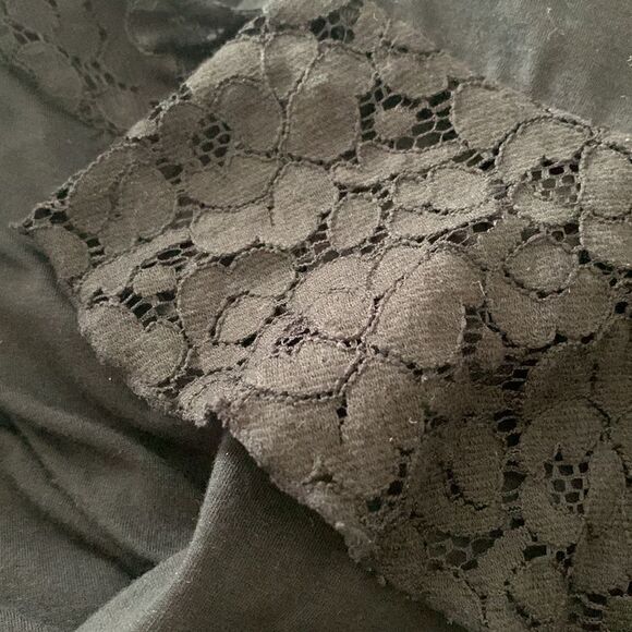 MODA INTERNATIONAL Lace Trim Dress XS Black - Picture 6 of 8